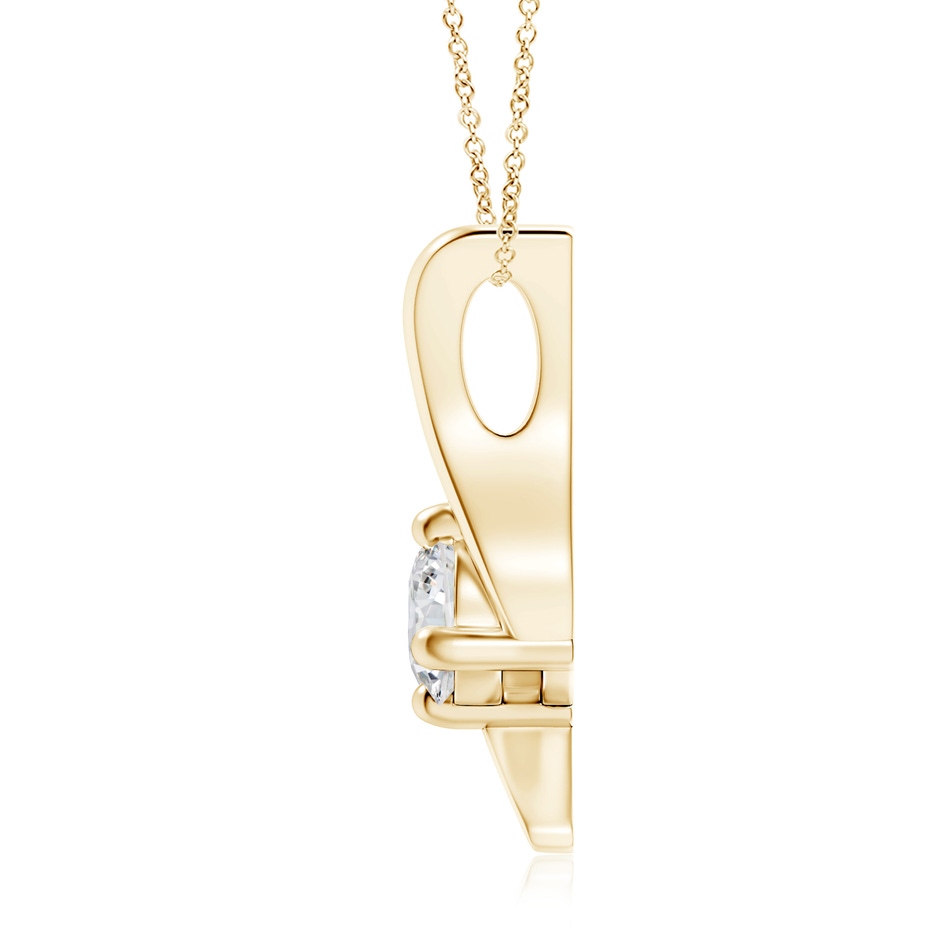 5.1mm HSI2 Prong-Set Diamond Solitaire Bypass Pendant in Yellow Gold side 199