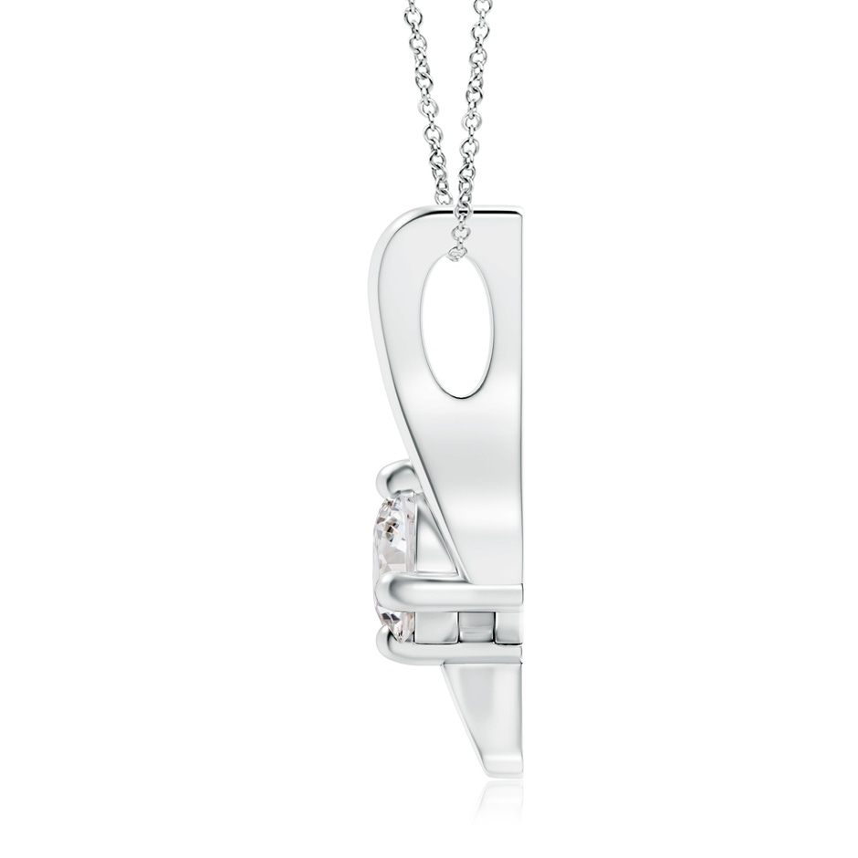 5.1mm IJI1I2 Prong-Set Diamond Solitaire Bypass Pendant in White Gold side 199