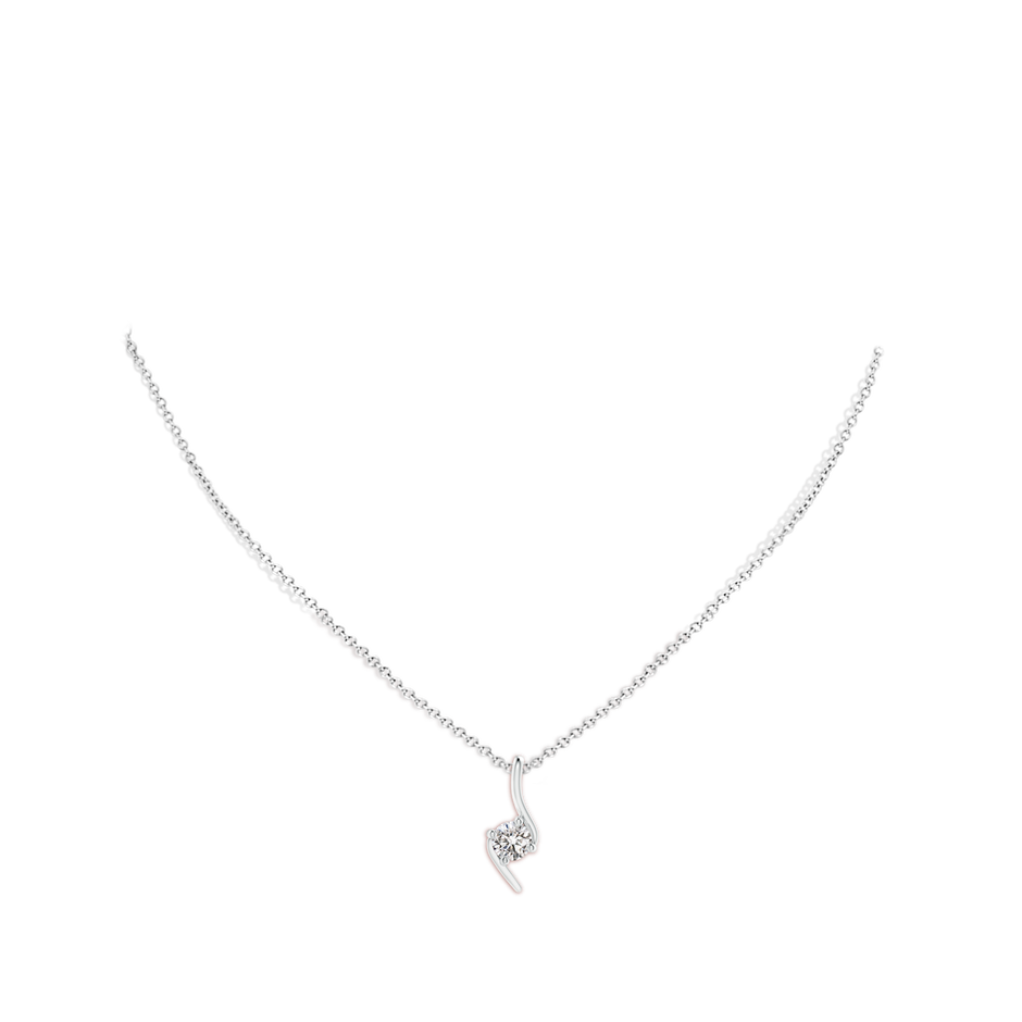 5.1mm IJI1I2 Prong-Set Diamond Solitaire Bypass Pendant in White Gold pen