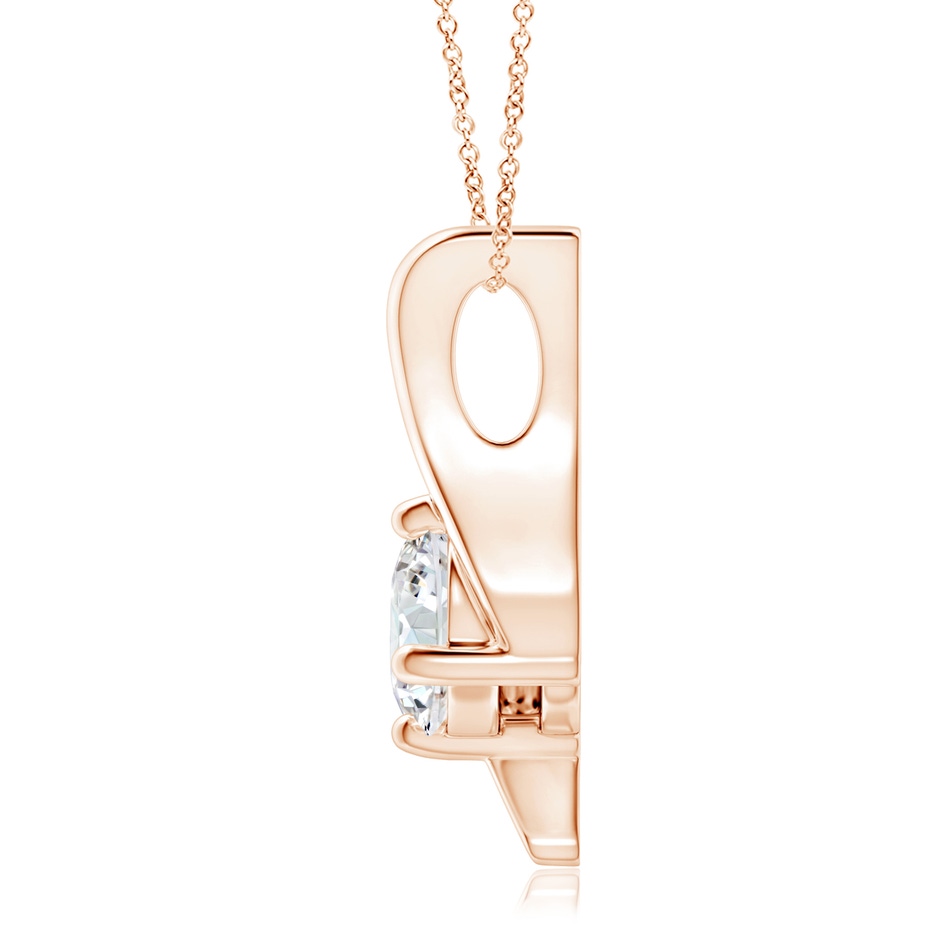 6.4mm GVS2 Prong-Set Diamond Solitaire Bypass Pendant in Rose Gold side 199