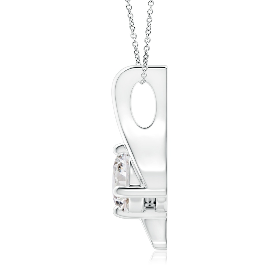 6.4mm IJI1I2 Prong-Set Diamond Solitaire Bypass Pendant in White Gold side 199