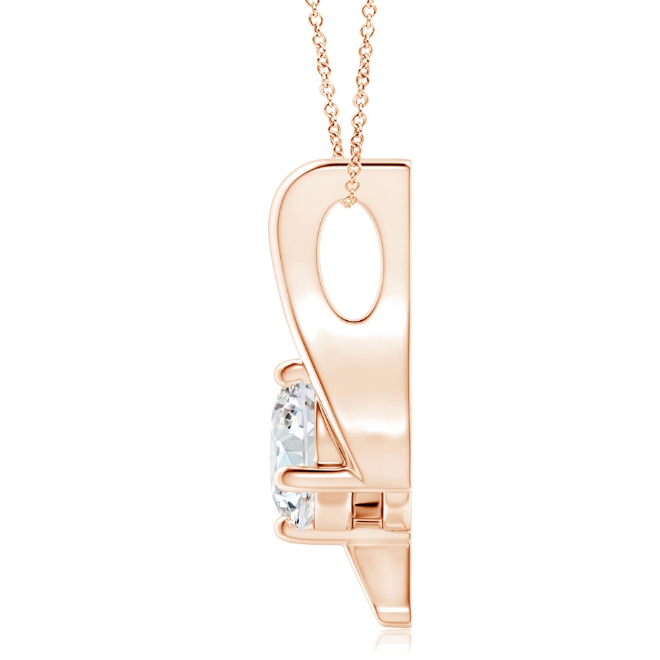 7.4mm GVS2 Prong-Set Diamond Solitaire Bypass Pendant in Rose Gold side 199