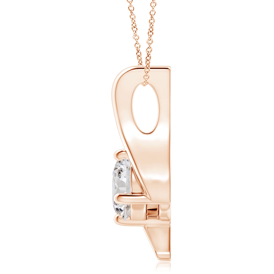 7.4mm IJI1I2 Prong-Set Diamond Solitaire Bypass Pendant in Rose Gold side 199