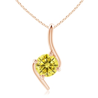 Round Fancy Intense, VS2 Yellow Diamond