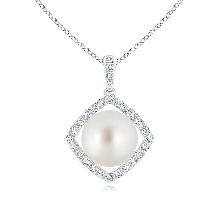 AAA - South Sea Cultured Pearl / 5.52 CT / 14 KT White Gold