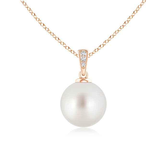 AAA - South Sea Cultured Pearl / 7.22 CT / 14 KT Rose Gold