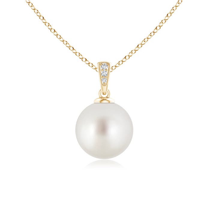 AAA - South Sea Cultured Pearl / 7.22 CT / 14 KT Yellow Gold