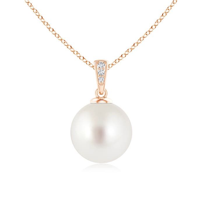 AAA - South Sea Cultured Pearl / 9.62 CT / 14 KT Rose Gold