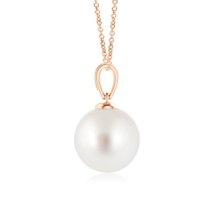 AAA - South Sea Cultured Pearl / 9.62 CT / 14 KT Rose Gold