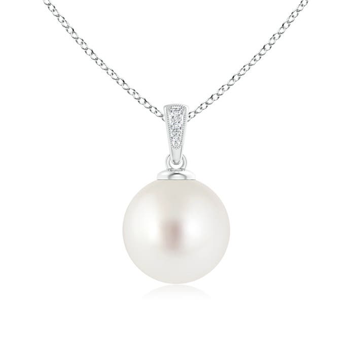 AAA - South Sea Cultured Pearl / 9.62 CT / 14 KT White Gold