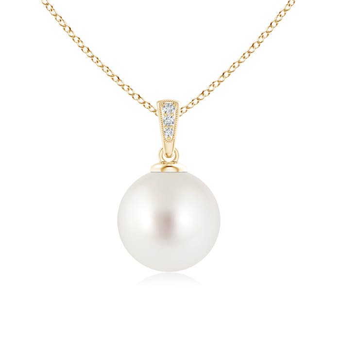 AAA - South Sea Cultured Pearl / 9.62 CT / 14 KT Yellow Gold