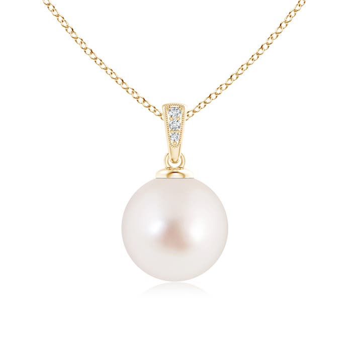 AAAA - South Sea Cultured Pearl / 9.62 CT / 14 KT Yellow Gold