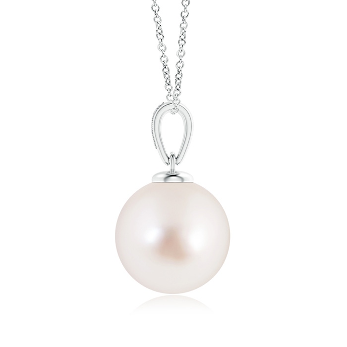 12mm AAAA Solitaire South Sea Pearl Pendant with Diamonds in White Gold Product Image