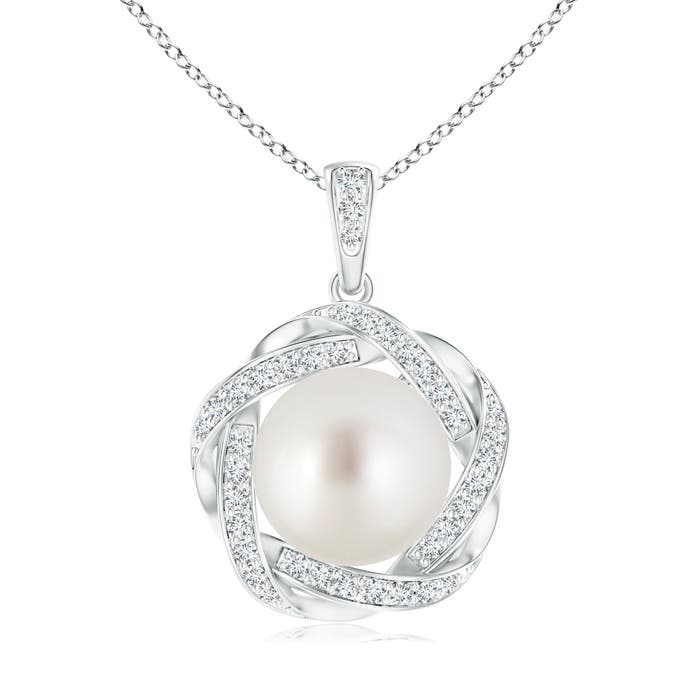 AAA - South Sea Cultured Pearl / 7.51 CT / 14 KT White Gold