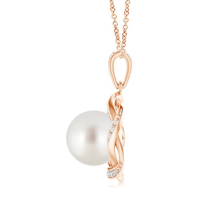 AAA - South Sea Cultured Pearl / 5.48 CT / 14 KT Rose Gold