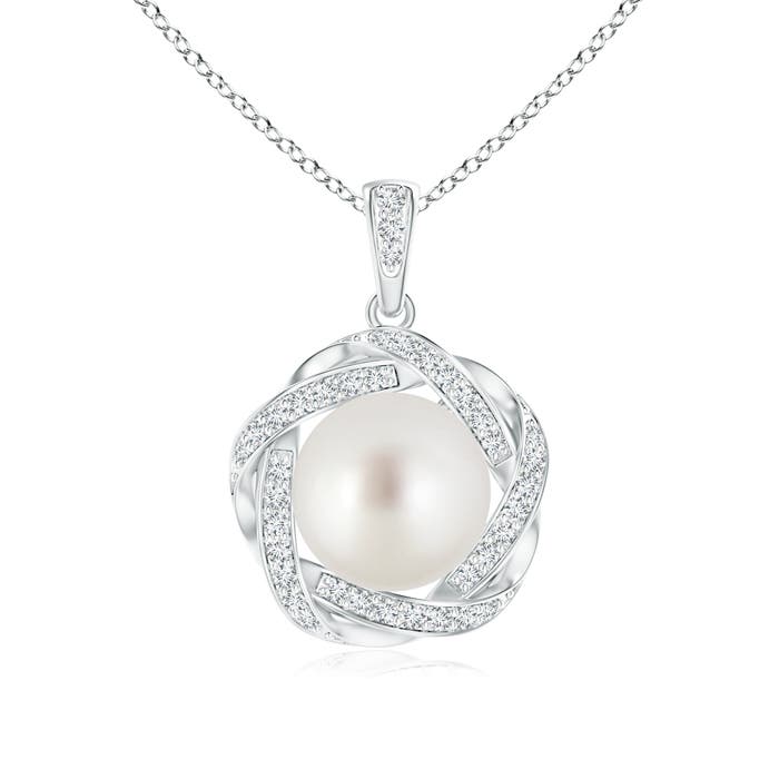 AAA - South Sea Cultured Pearl / 5.48 CT / 14 KT White Gold