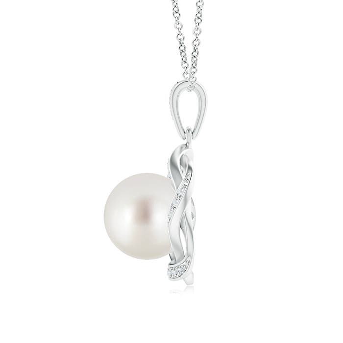 AAA - South Sea Cultured Pearl / 5.48 CT / 14 KT White Gold