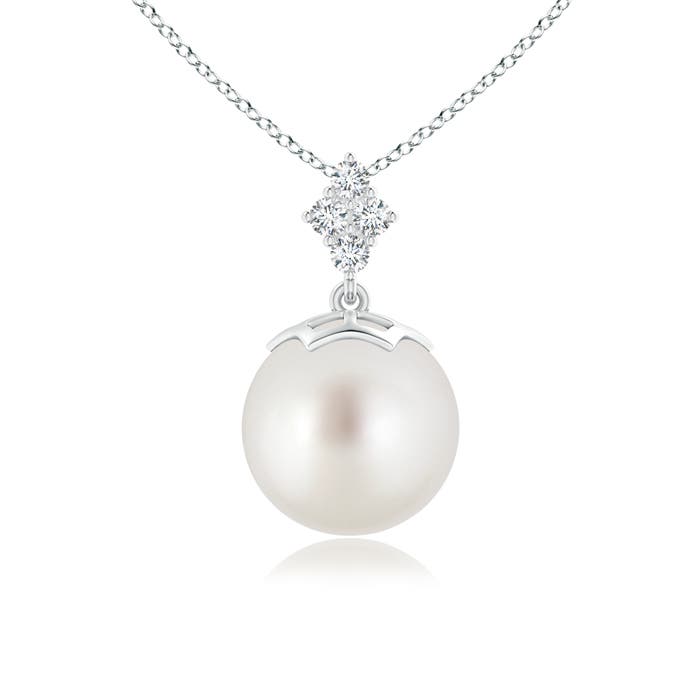 AAA - South Sea Cultured Pearl / 7.3 CT / 14 KT White Gold