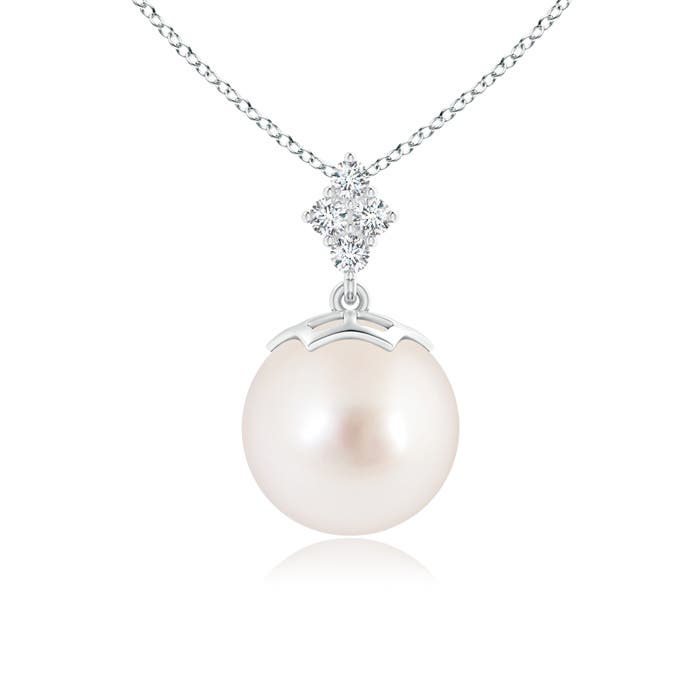 AAAA - South Sea Cultured Pearl / 7.3 CT / 14 KT White Gold