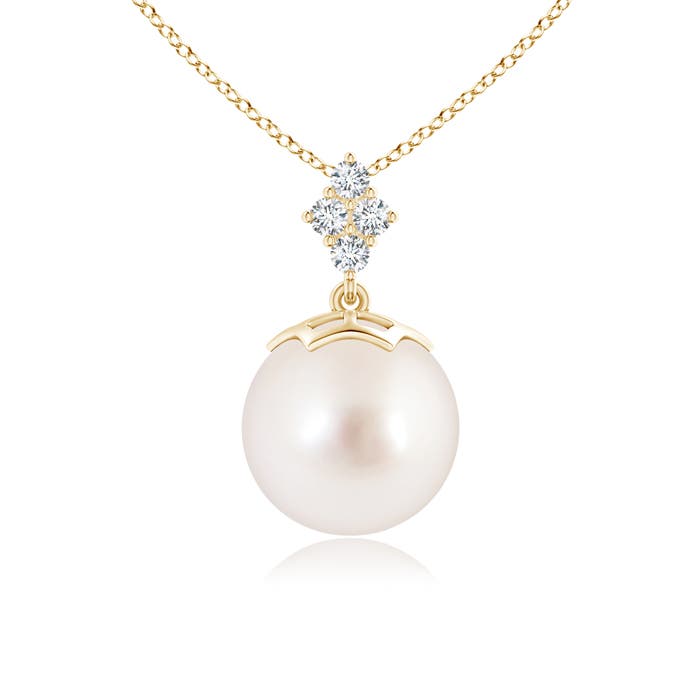 AAAA - South Sea Cultured Pearl / 7.3 CT / 14 KT Yellow Gold