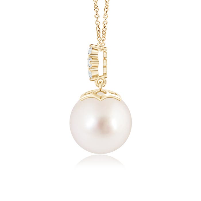 AAAA - South Sea Cultured Pearl / 7.3 CT / 14 KT Yellow Gold