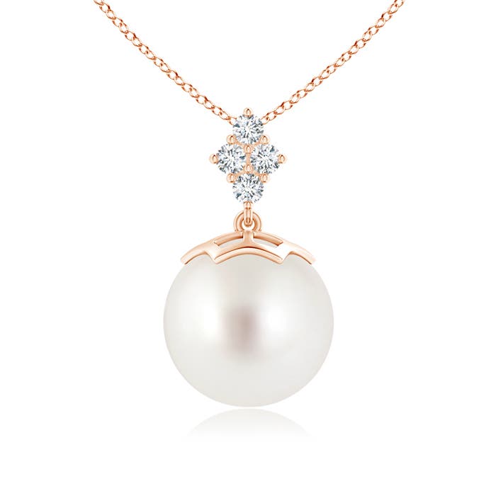 AAA - South Sea Cultured Pearl / 9.74 CT / 14 KT Rose Gold