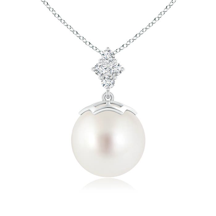 AAA - South Sea Cultured Pearl / 9.74 CT / 14 KT White Gold