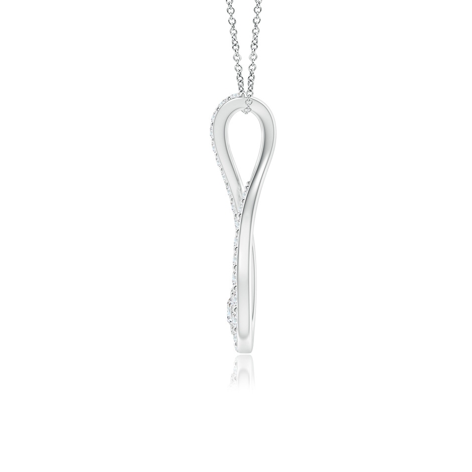 2.4mm GVS2 Diamond Infinity Loop Pendant in White Gold side-1