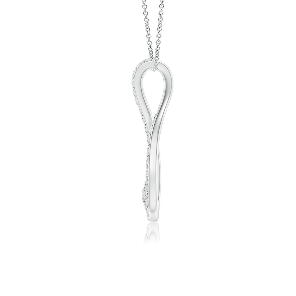 2.4mm HSI2 Diamond Infinity Loop Pendant in White Gold - side_1