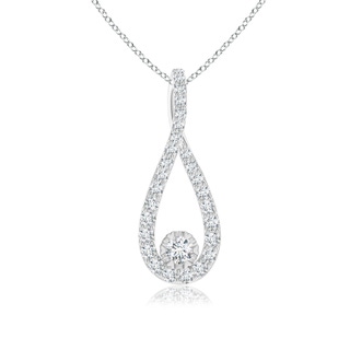 2.8mm GVS2 Diamond Infinity Loop Pendant in P950 Platinum