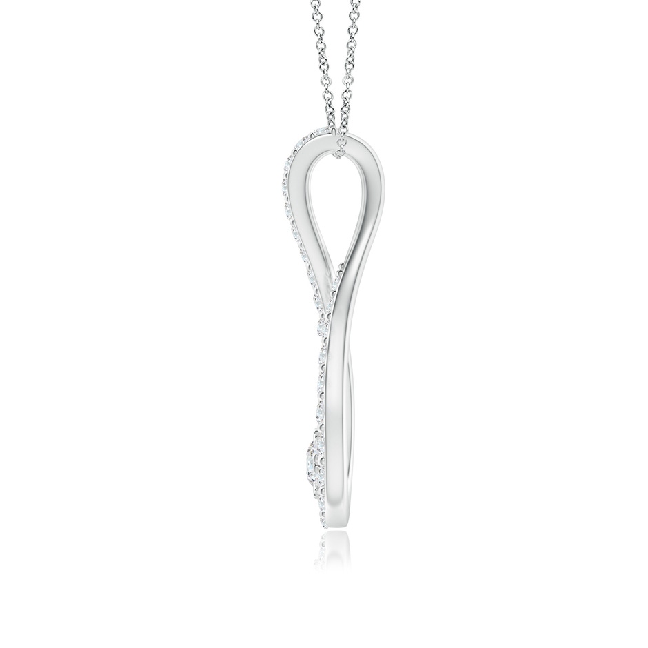 2.8mm GVS2 Diamond Infinity Loop Pendant in White Gold side-1