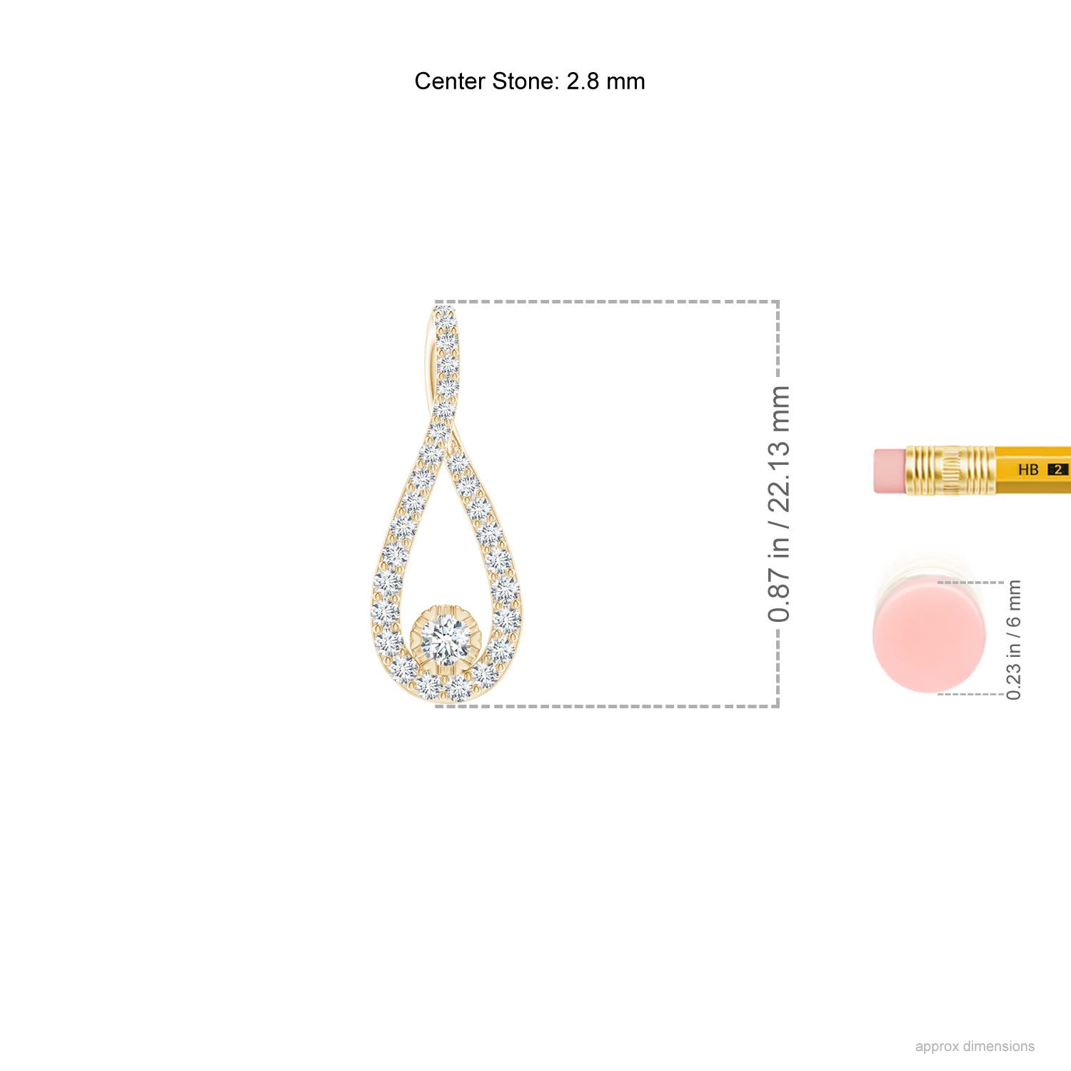 F-G, VS / 0.33 CT / 14 KT Yellow Gold