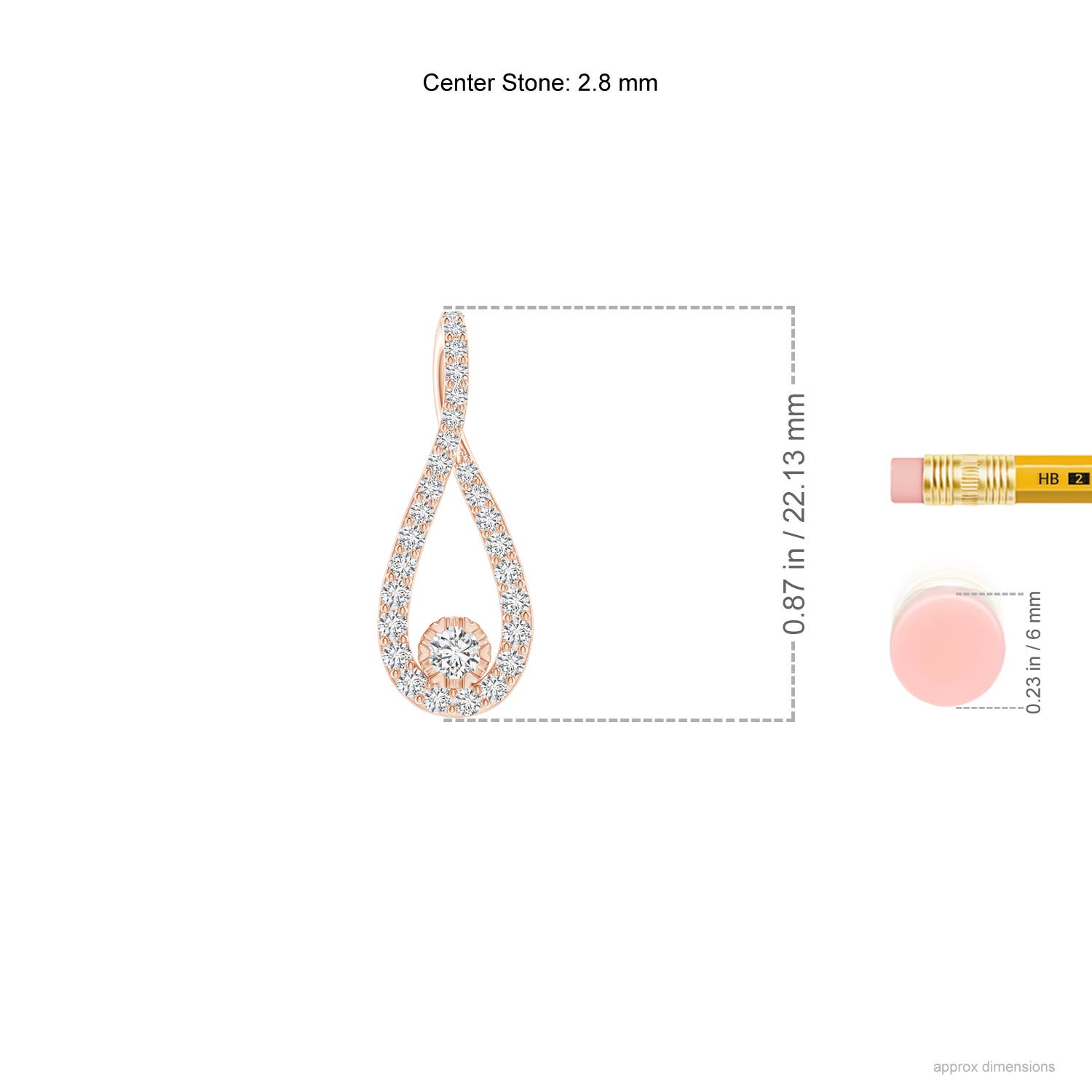 H, SI2 / 0.33 CT / 14 KT Rose Gold