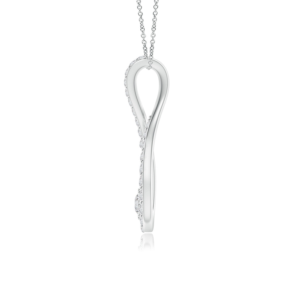 2.8mm HSI2 Diamond Infinity Loop Pendant in White Gold side-1