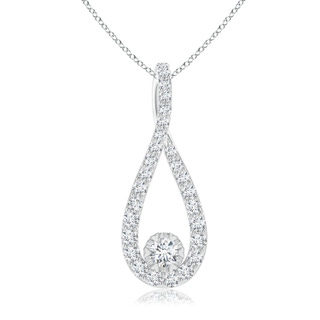 3.2mm GVS2 Diamond Infinity Loop Pendant in P950 Platinum