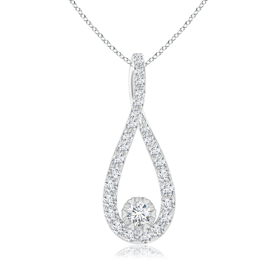 3.2mm GVS2 Diamond Infinity Loop Pendant in P950 Platinum 