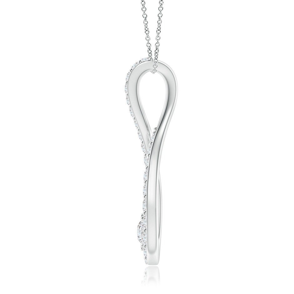 3.2mm GVS2 Diamond Infinity Loop Pendant in P950 Platinum side-1