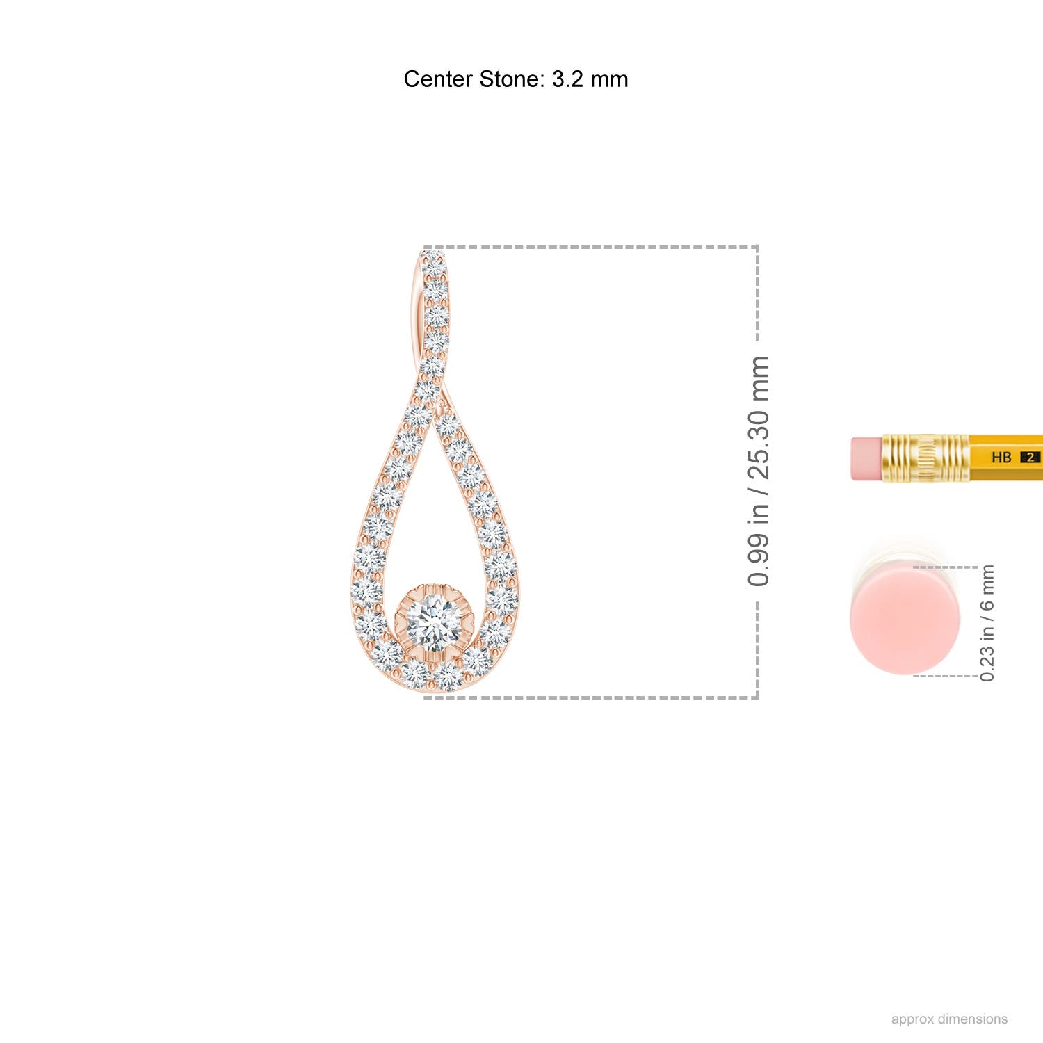 F-G, VS / 0.5 CT / 14 KT Rose Gold