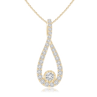 3.2mm HSI2 Diamond Infinity Loop Pendant in Yellow Gold