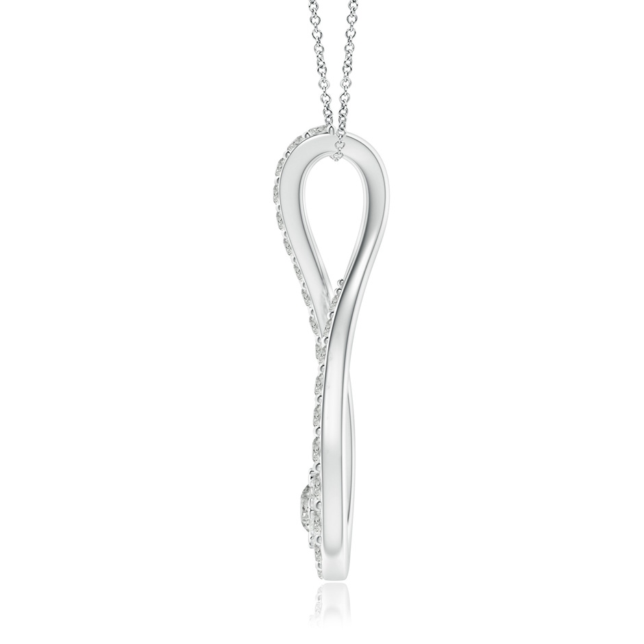 3.2mm KI3 Diamond Infinity Loop Pendant in White Gold side-1
