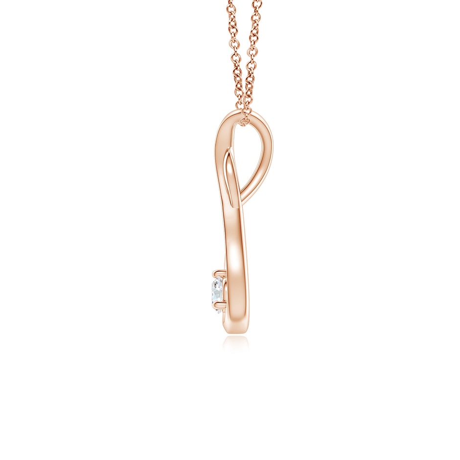 2.5mm GVS2 Infinity Twist Diamond Solitaire Pendant in Rose Gold side 199