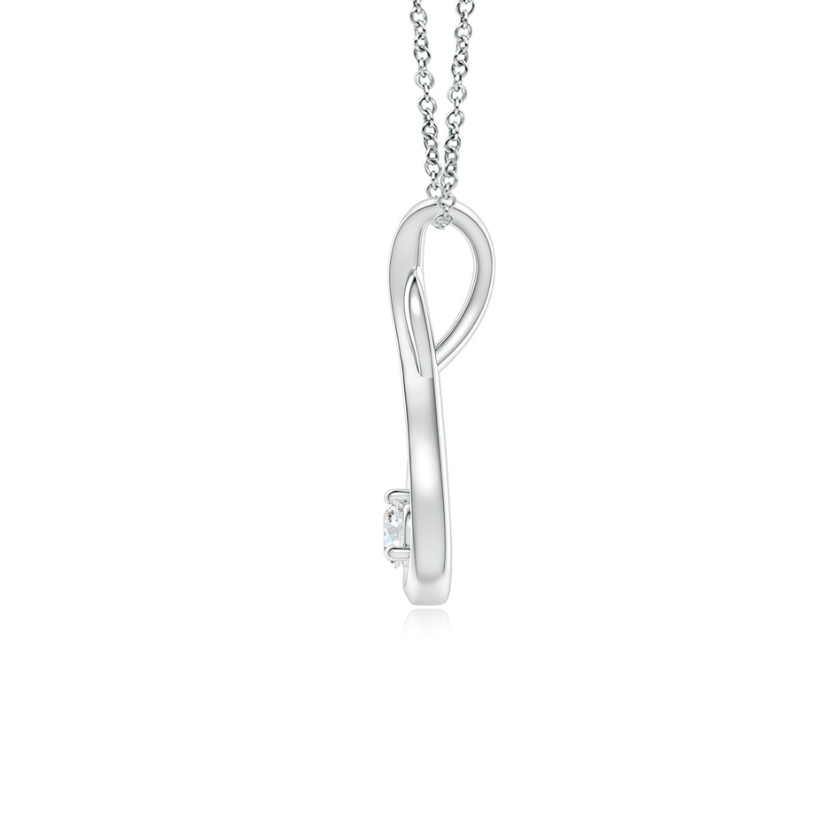2.5mm GVS2 Infinity Twist Diamond Solitaire Pendant in White Gold side 199
