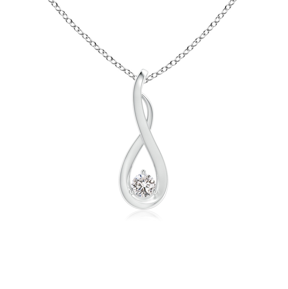 2.5mm IJI1I2 Infinity Twist Diamond Solitaire Pendant in P950 Platinum 