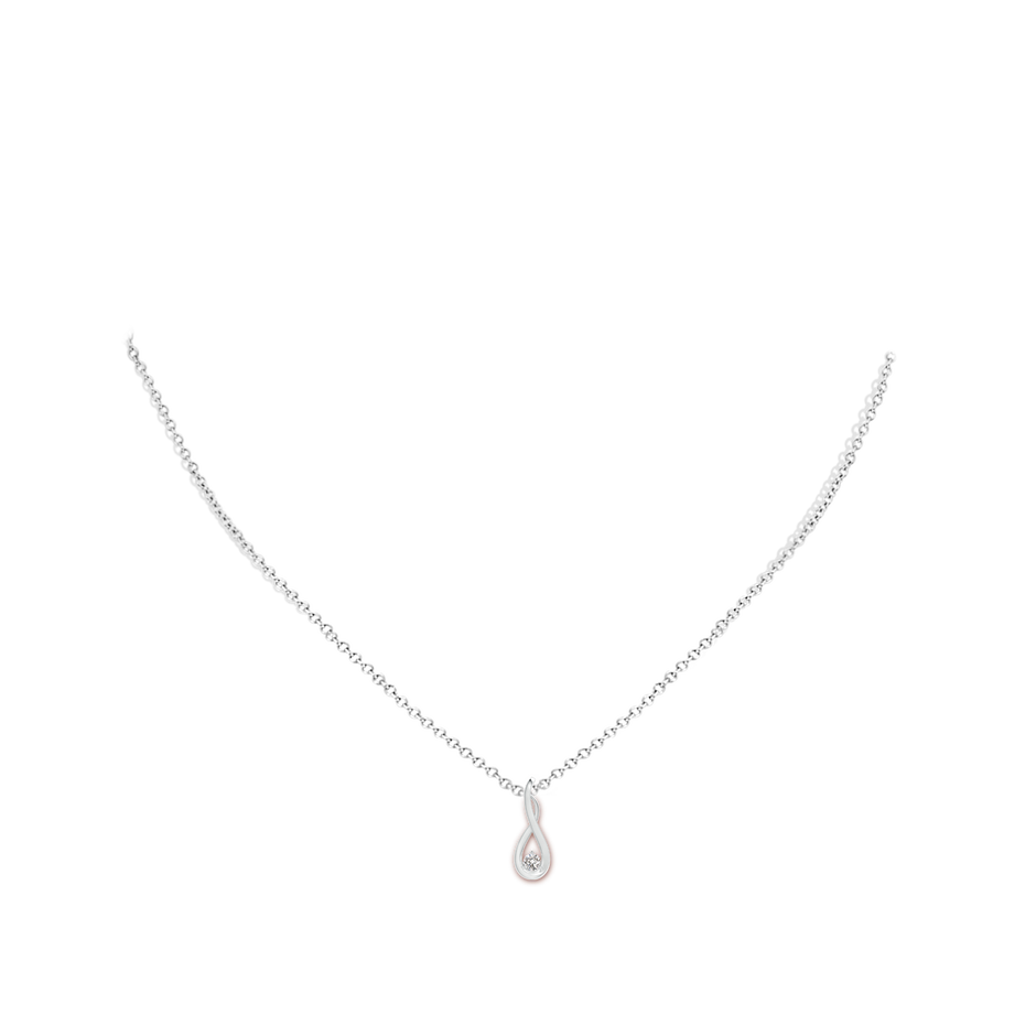 2.5mm IJI1I2 Infinity Twist Diamond Solitaire Pendant in P950 Platinum pen