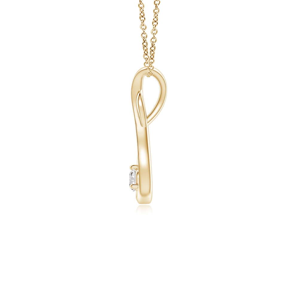 2.5mm IJI1I2 Infinity Twist Diamond Solitaire Pendant in Yellow Gold side 199