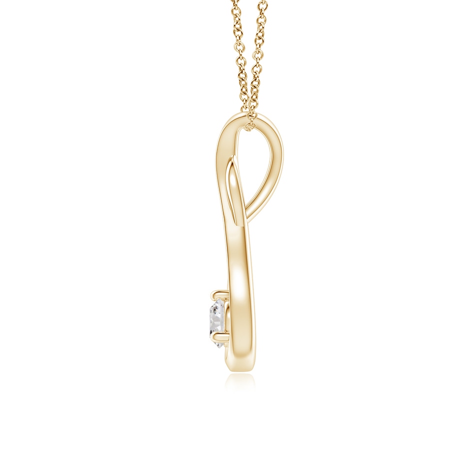 3.2mm IJI1I2 Infinity Twist Diamond Solitaire Pendant in Yellow Gold side 199