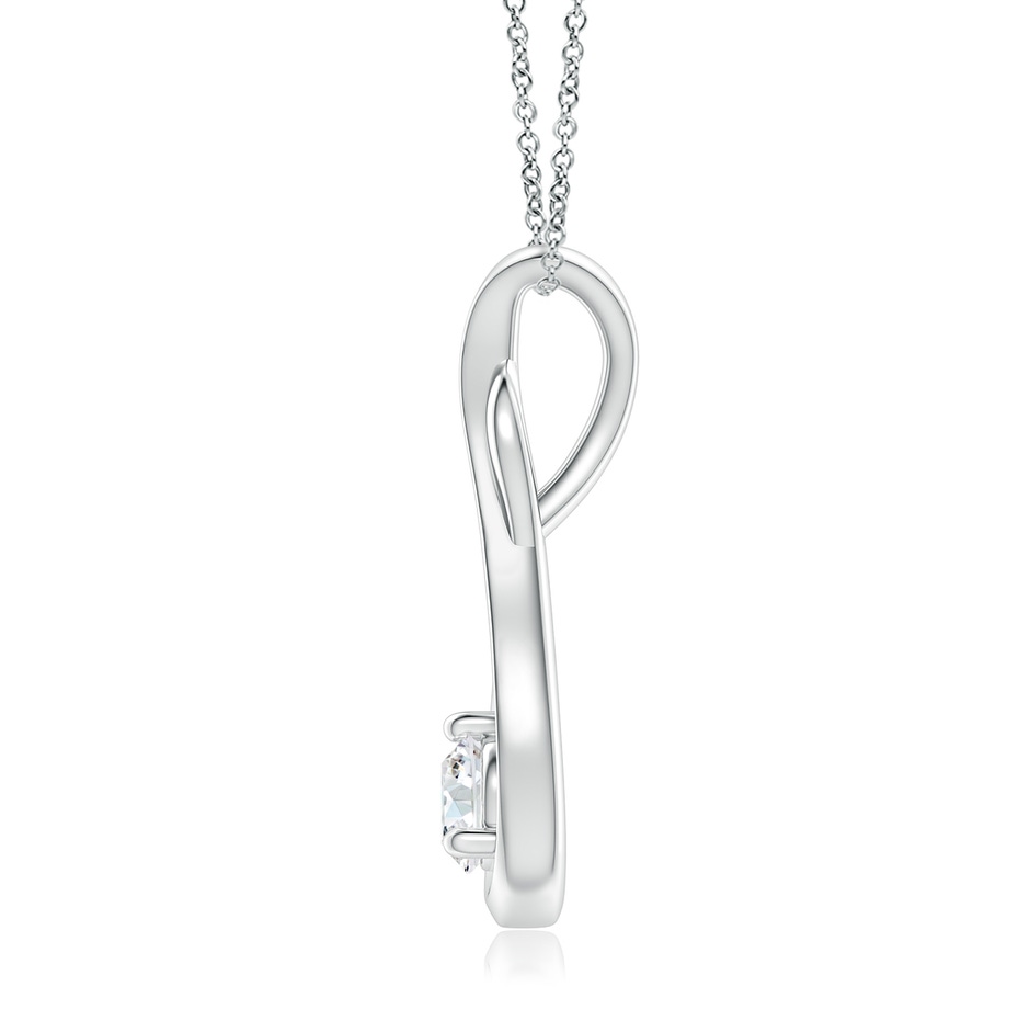 4.1mm GVS2 Infinity Twist Diamond Solitaire Pendant in P950 Platinum side 199