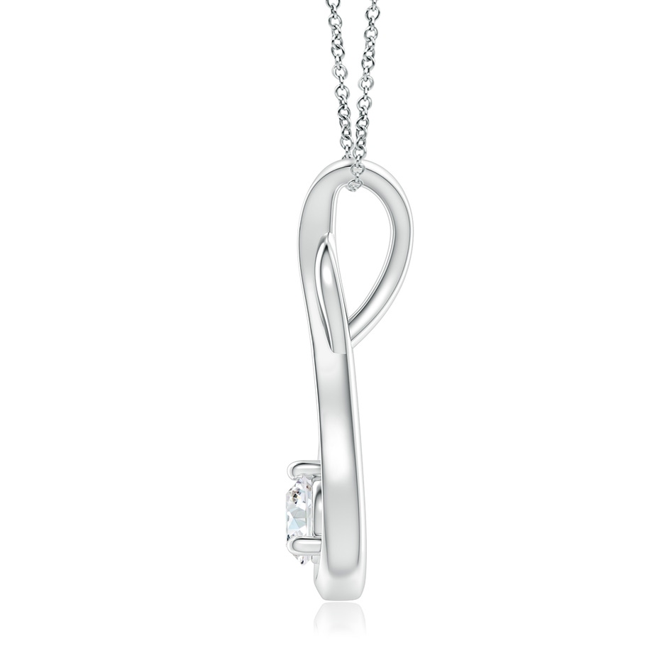 4.1mm GVS2 Infinity Twist Diamond Solitaire Pendant in White Gold side 199