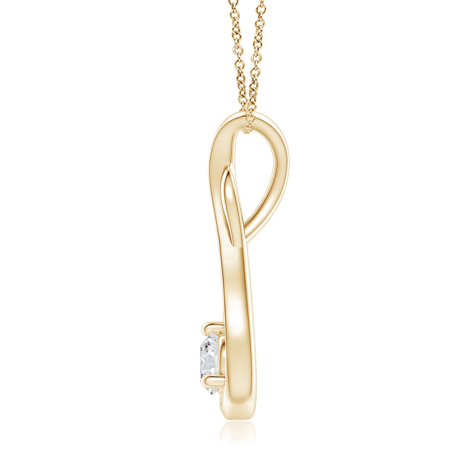 4.1mm HSI2 Infinity Twist Diamond Solitaire Pendant in Yellow Gold side 199