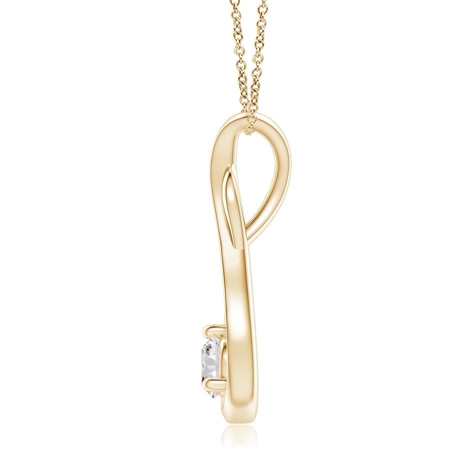 4.1mm IJI1I2 Infinity Twist Diamond Solitaire Pendant in Yellow Gold side 199